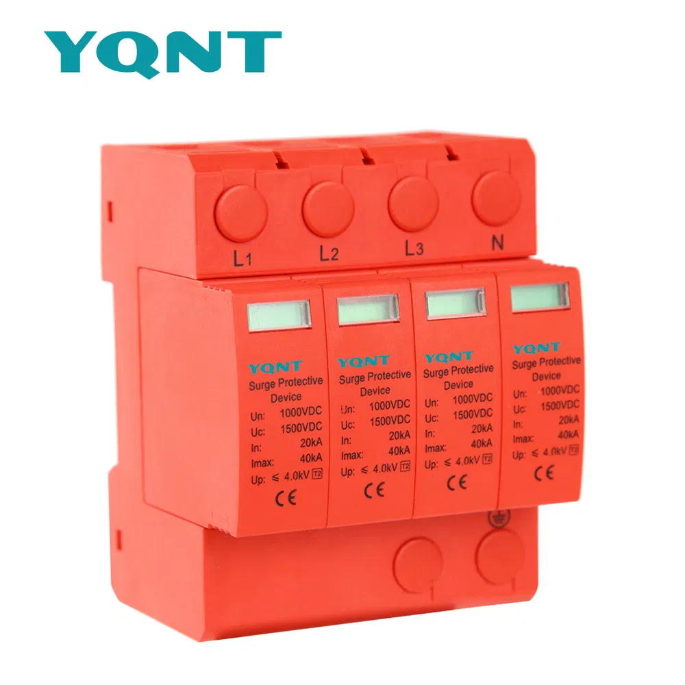 1p, 2p, 3p, 4p Dispositivo de protección contra sobretensiones/Protector contra sobretensiones solares DC500V, 1000va/Protector contra sobretensiones para protección fotovoltaica del sistema solar