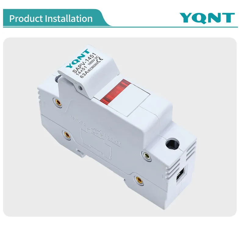 con base de fusible de CC para lámpara/portafusibles fotovoltaicos de CC/portafusibles de CC monofásicos