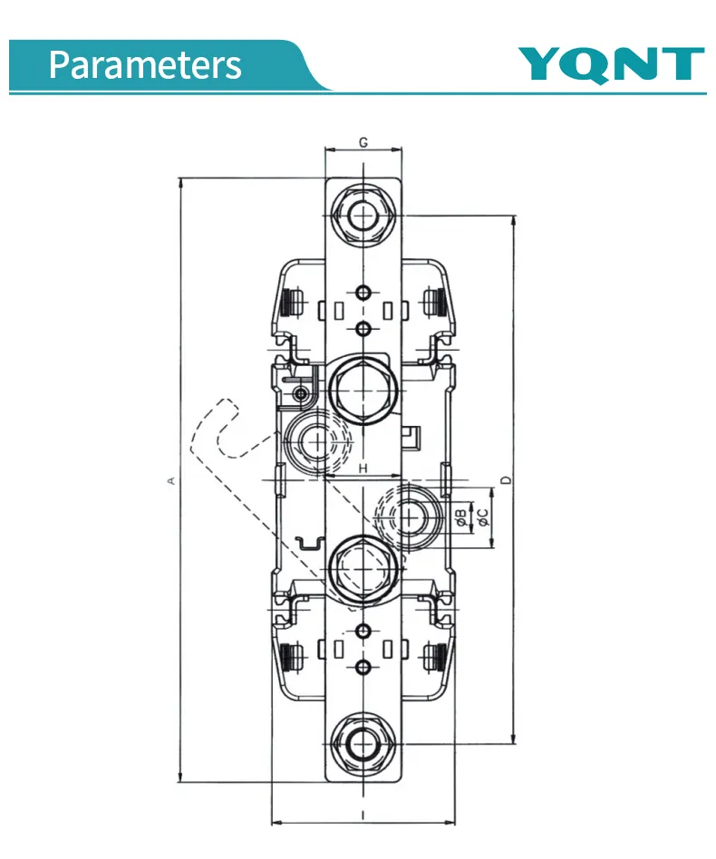 Base del fusible Nh y base del fusible de la serie Nt/Nh 1000V DC/base del fusible de la capacidad de ruptura 120ka