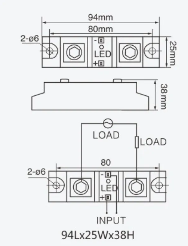 Grado industrial SSR 200A/Relé de estado sólido 200A-1200VAC/Relé de estado sólido eléctrico industrial